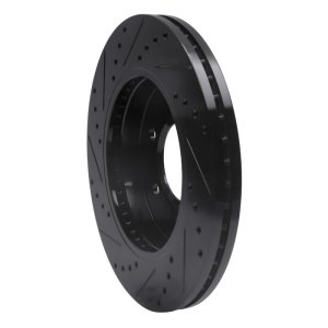 Ford F-150 Brake Rotor (1) - Front Right - R1 Concepts - Drilled & Slotted - Black - `04-`08